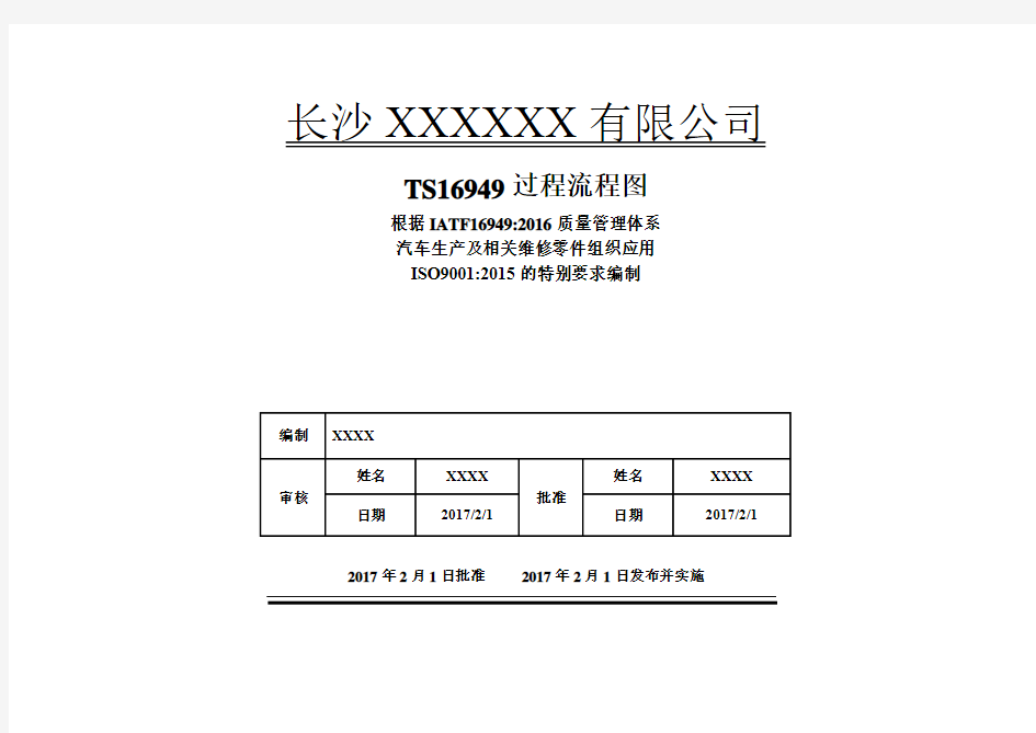 IATF16949：2016过程乌龟图2017