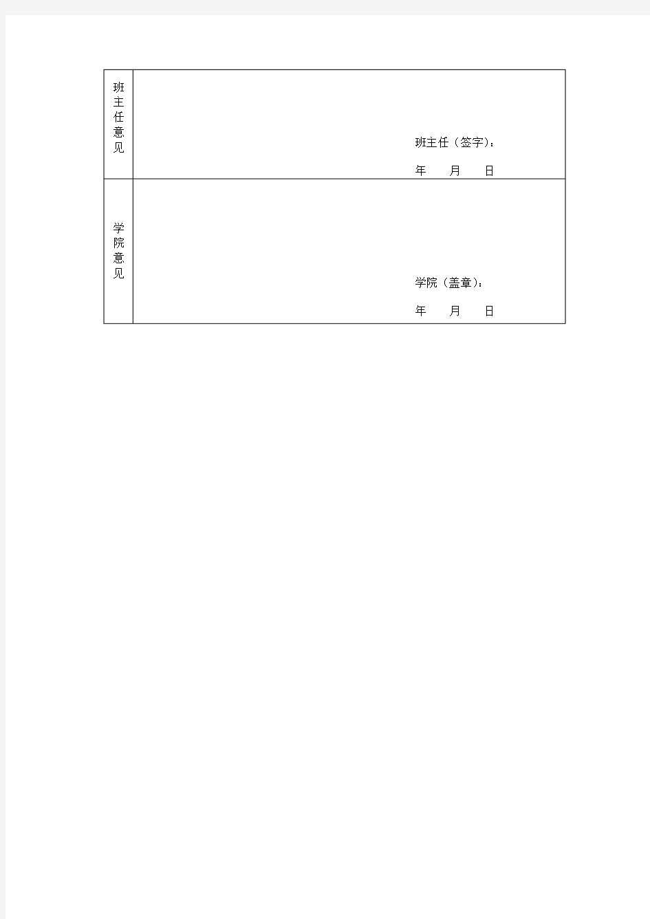 奖学金申请表个人情况简介