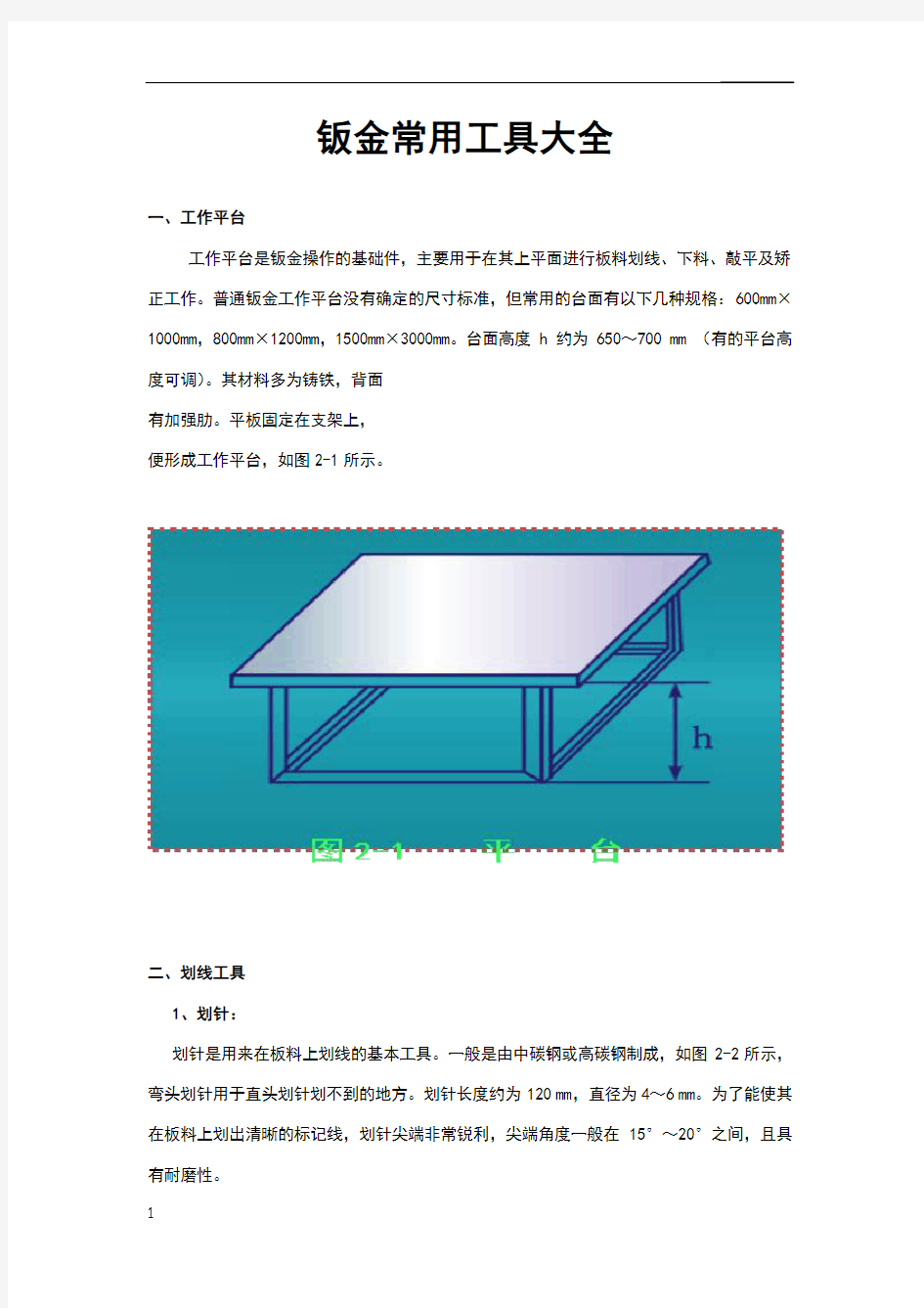 钣金工具大全及使用方法