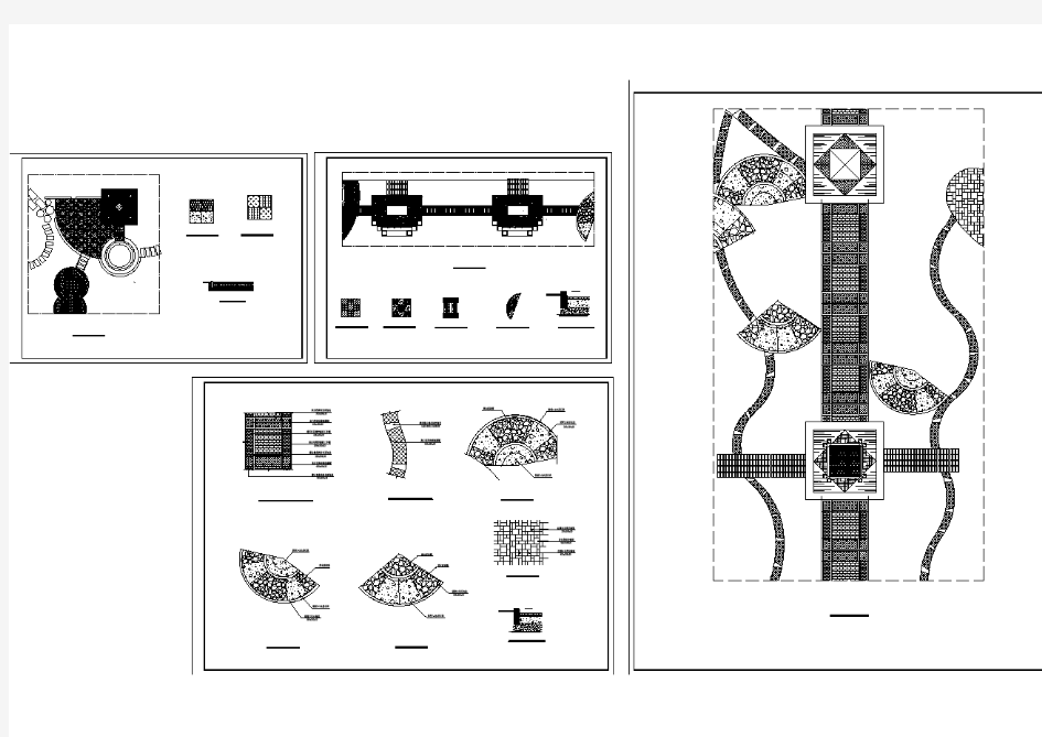 【CAD图纸】 园路铺装施工图(精美图例)