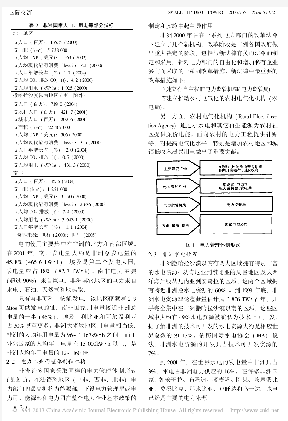 非洲水电发展和农村电气化研究