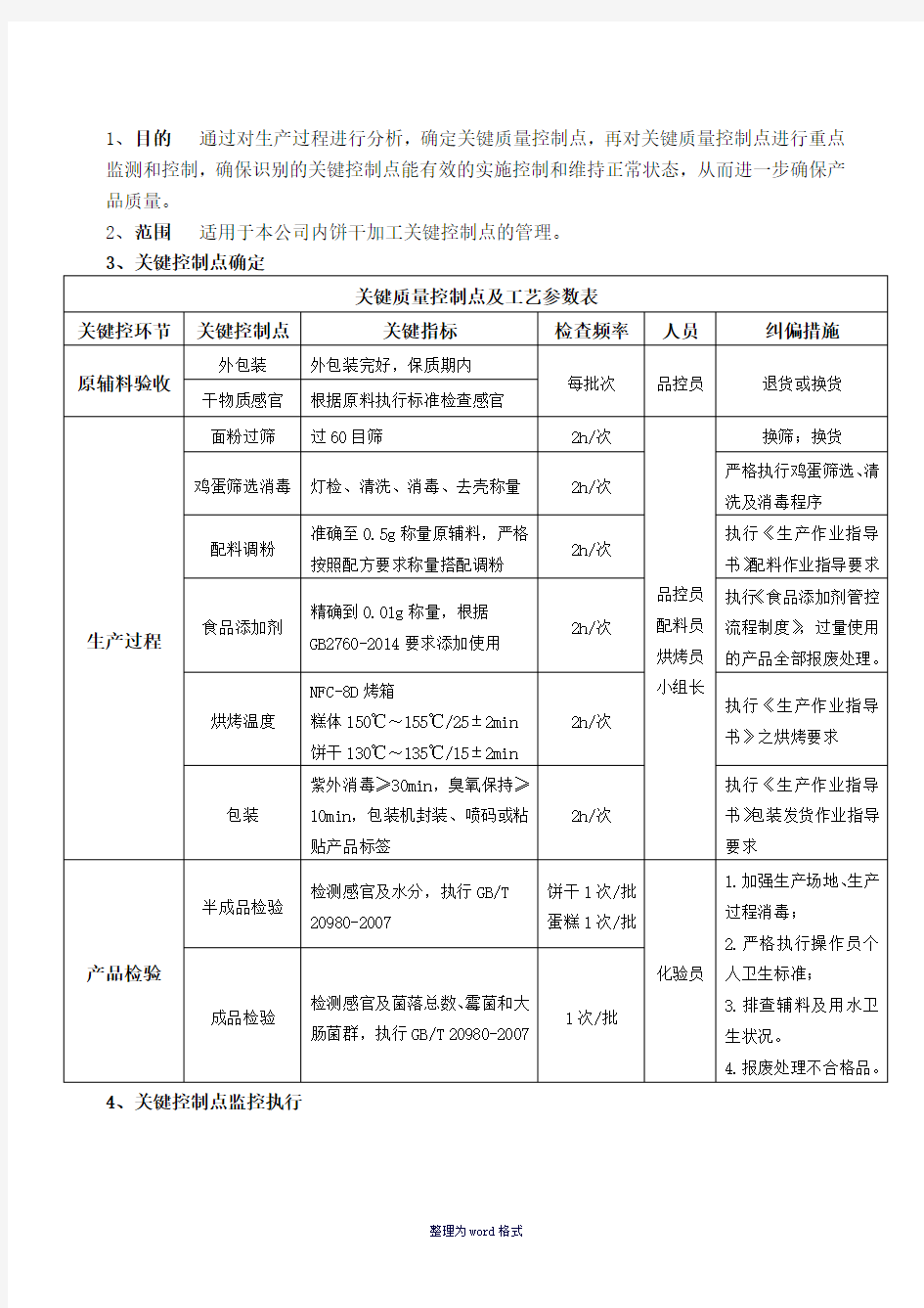 5-生产过程关键控制点监控制度Word 文档