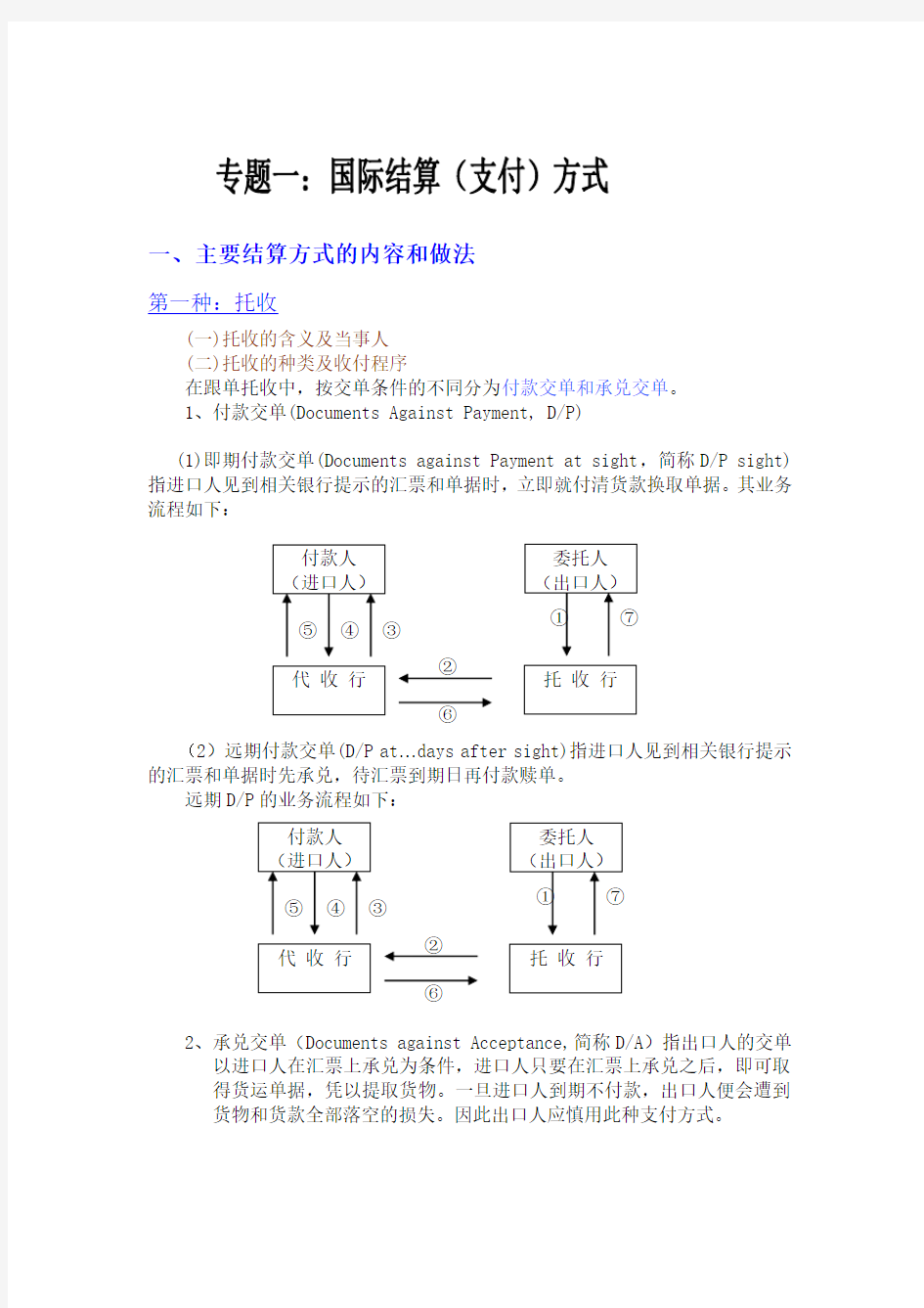 主要结算方式的内容和做法(doc 25页)