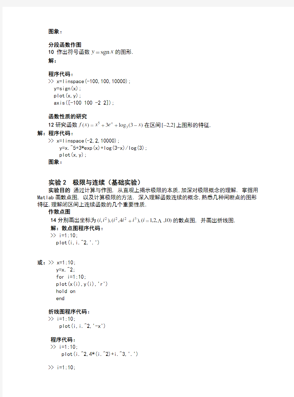 MATLAB数学实验100例题解