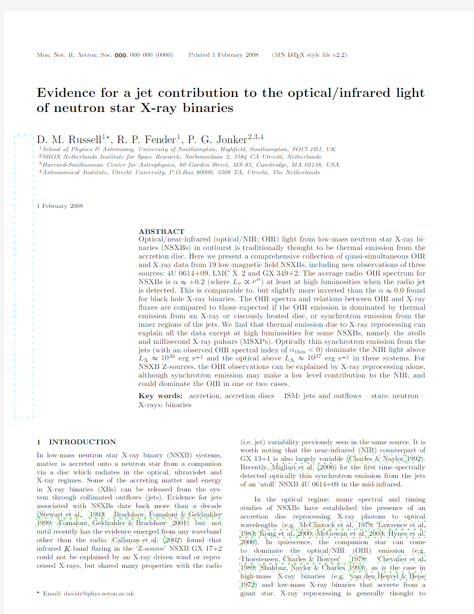 Evidence for a jet contribution to the opticalinfrared light of neutron star X-ray binaries