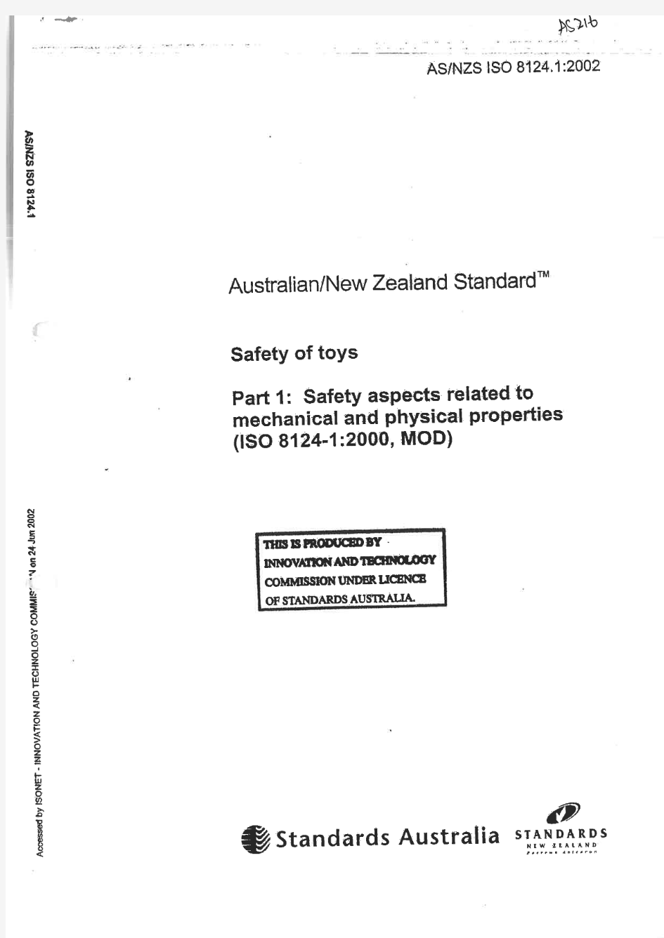 AS NZS ISO 8124.1-2002