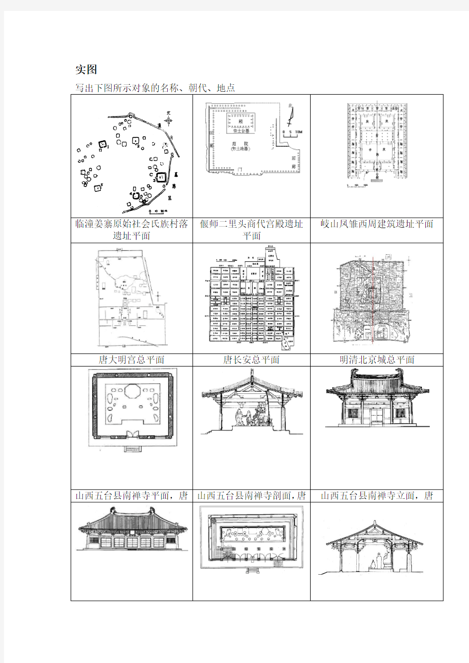 中国建筑史识图题