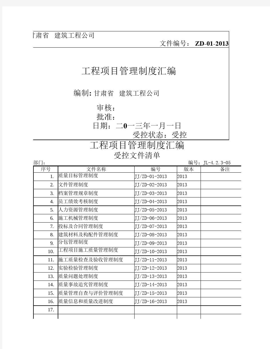 50430标准管理制度汇编