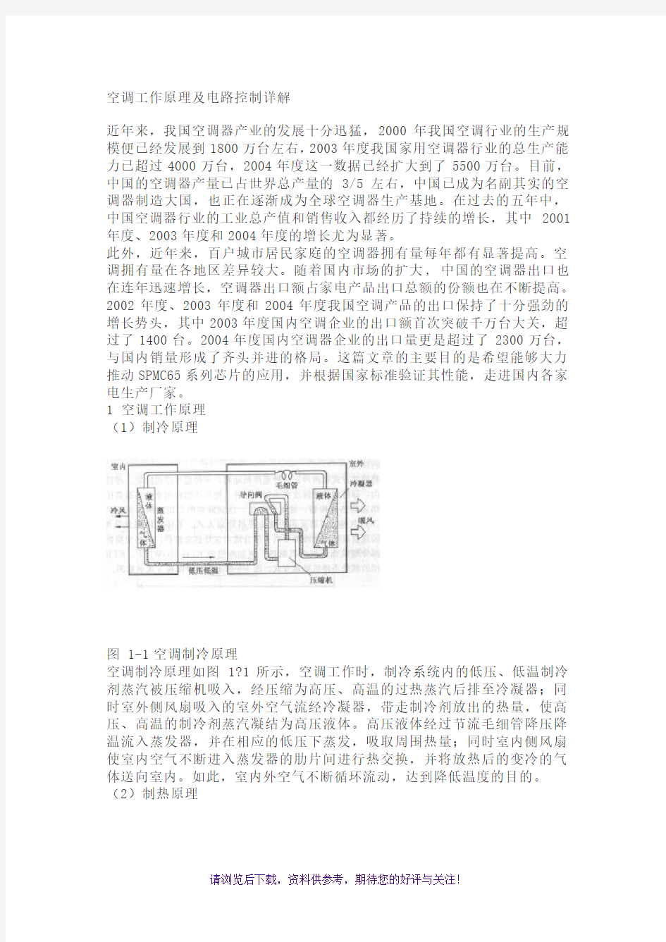 空调工作原理及电路控制详解