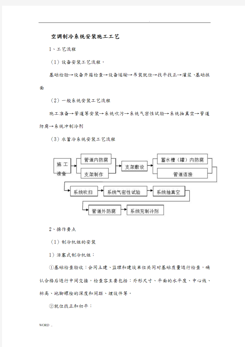 空调制冷系统安装施工工艺标准[详]