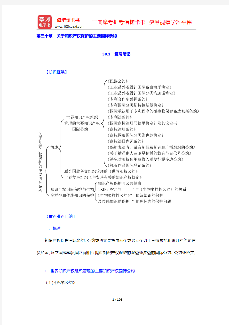 刘春田《知识产权法》笔记和课后习题详解(30-34章)【圣才出品】