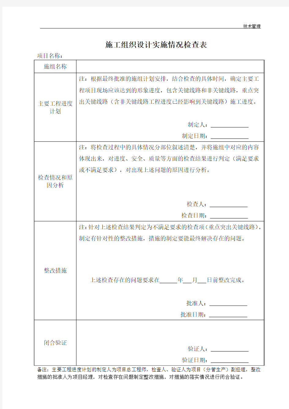 施组实施情况检查表