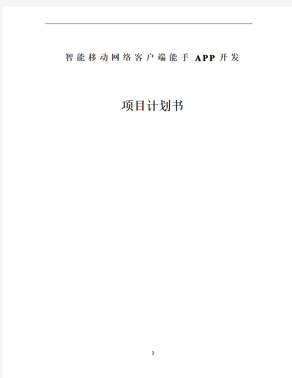 APP项目开发商业计划书 (2)