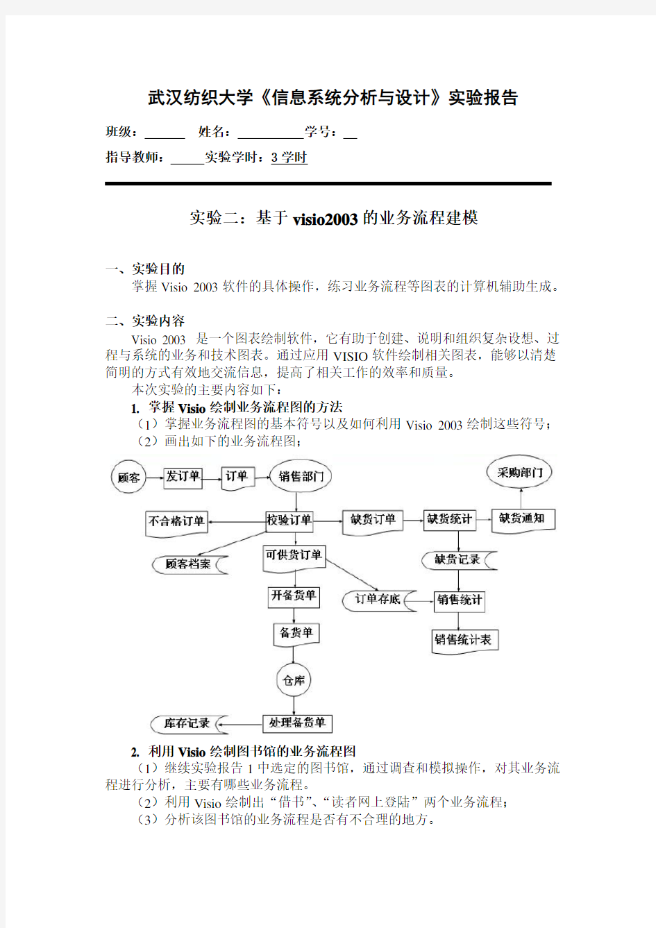 信息系统分析与设计实验报告2