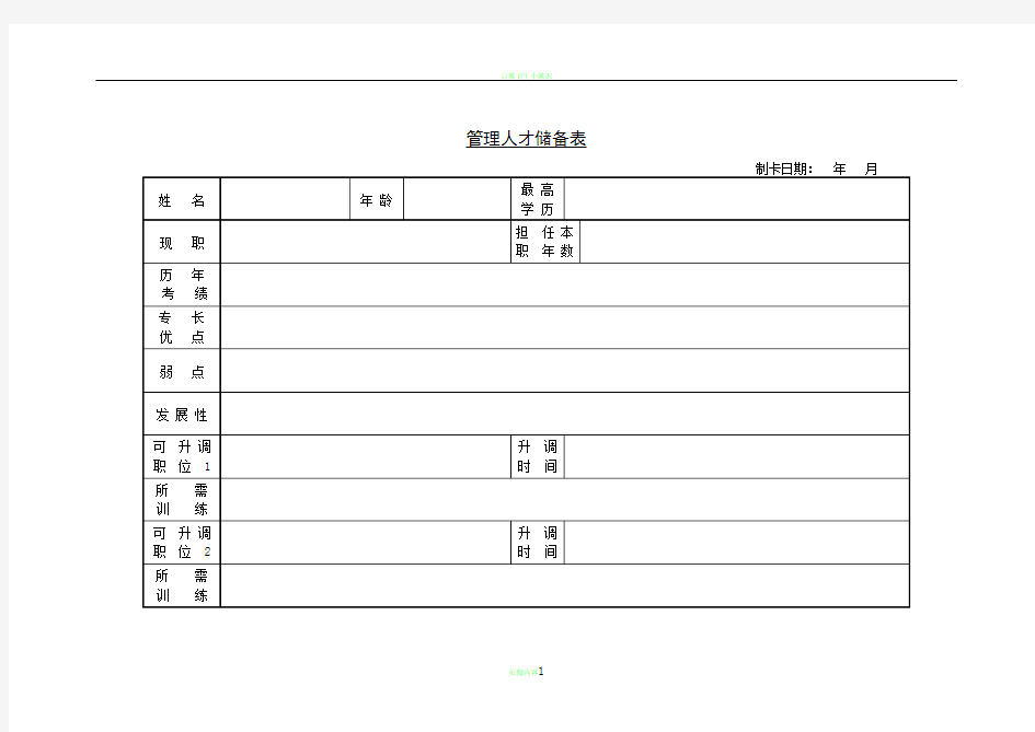 日常员工管理表格