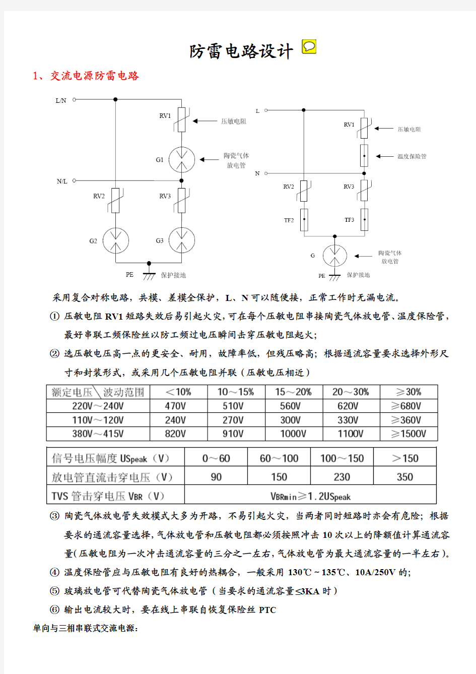 防雷电路设计_精