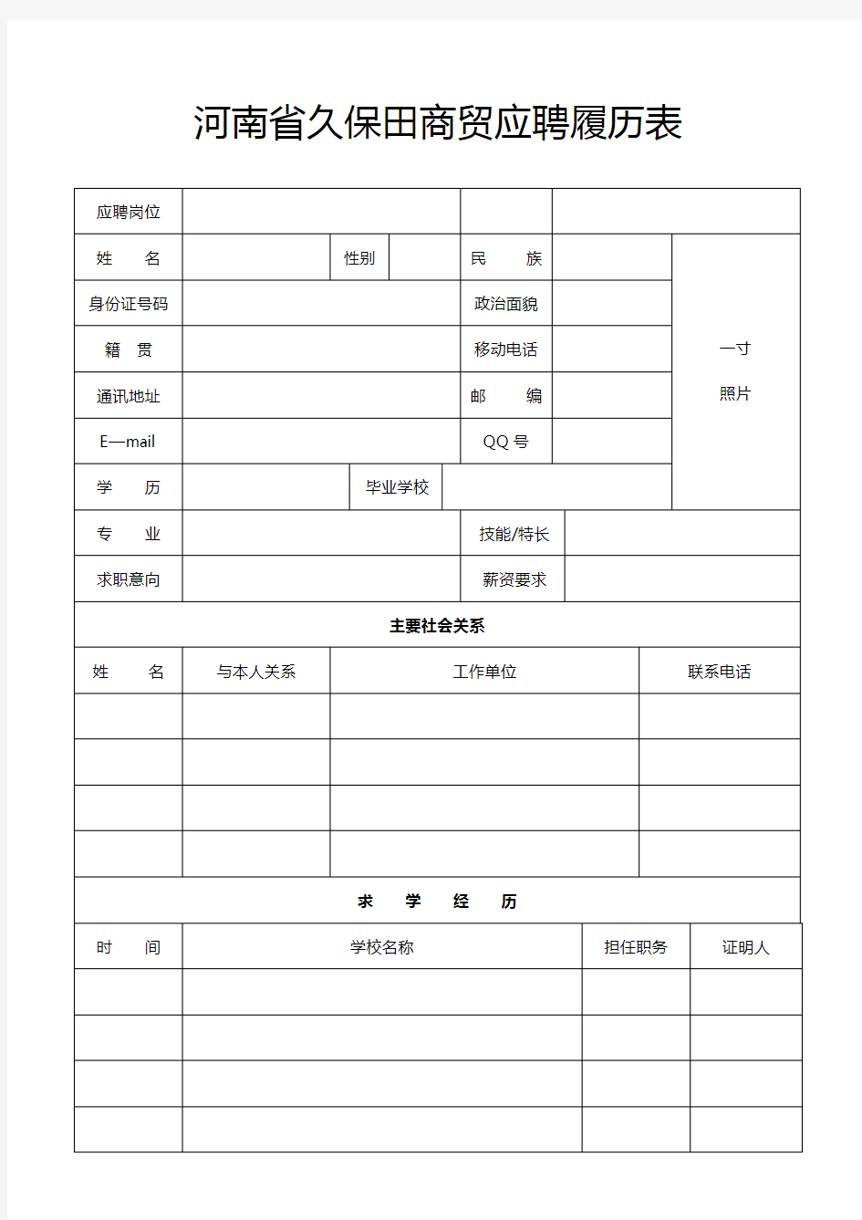 公司面试表格.doc