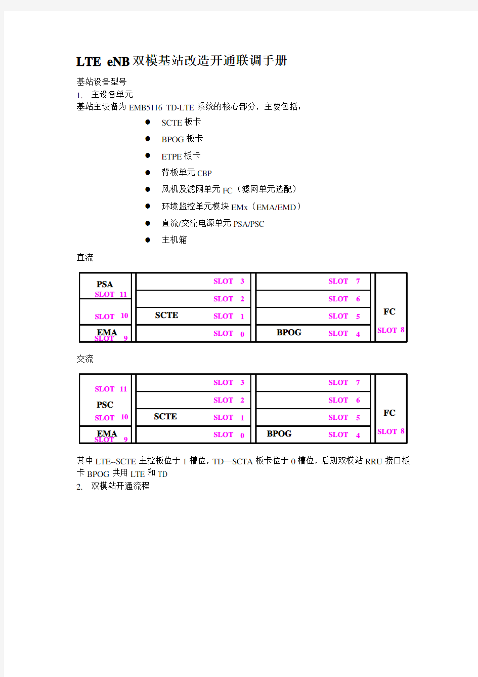 11双模LTE站点开通