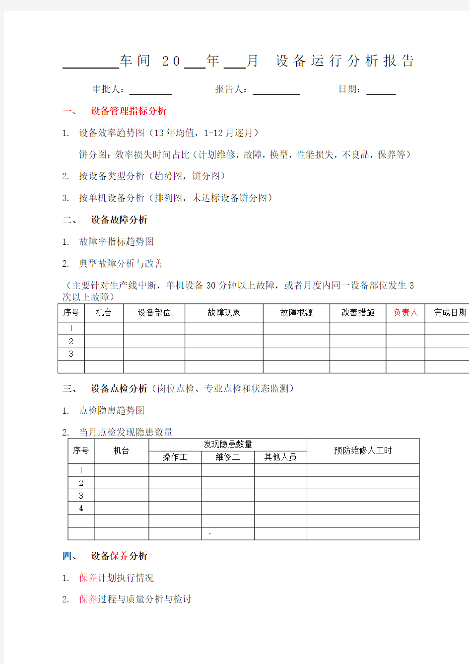 设备运行分析报告案例