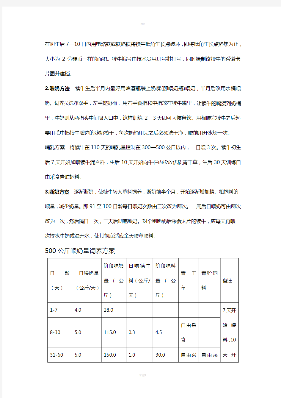 奶牛饲养管理技术规范