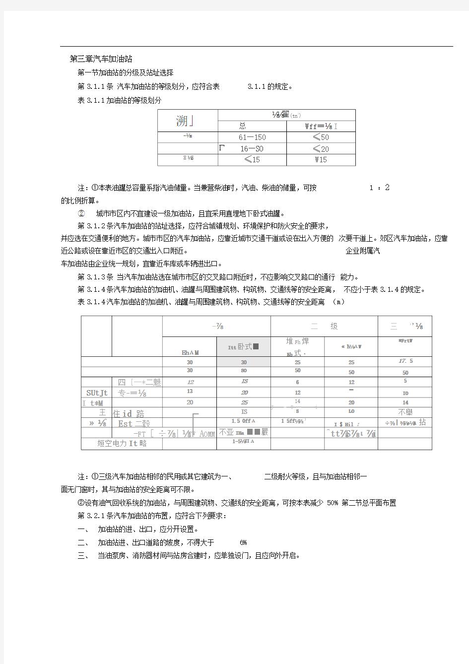 汽车加油站设计规范