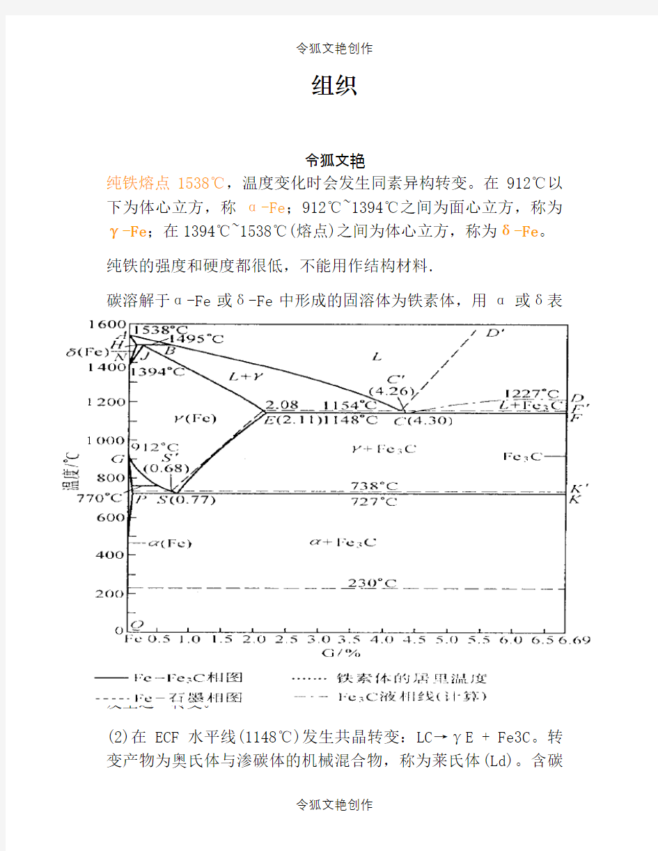 金相组织相图之令狐文艳创作