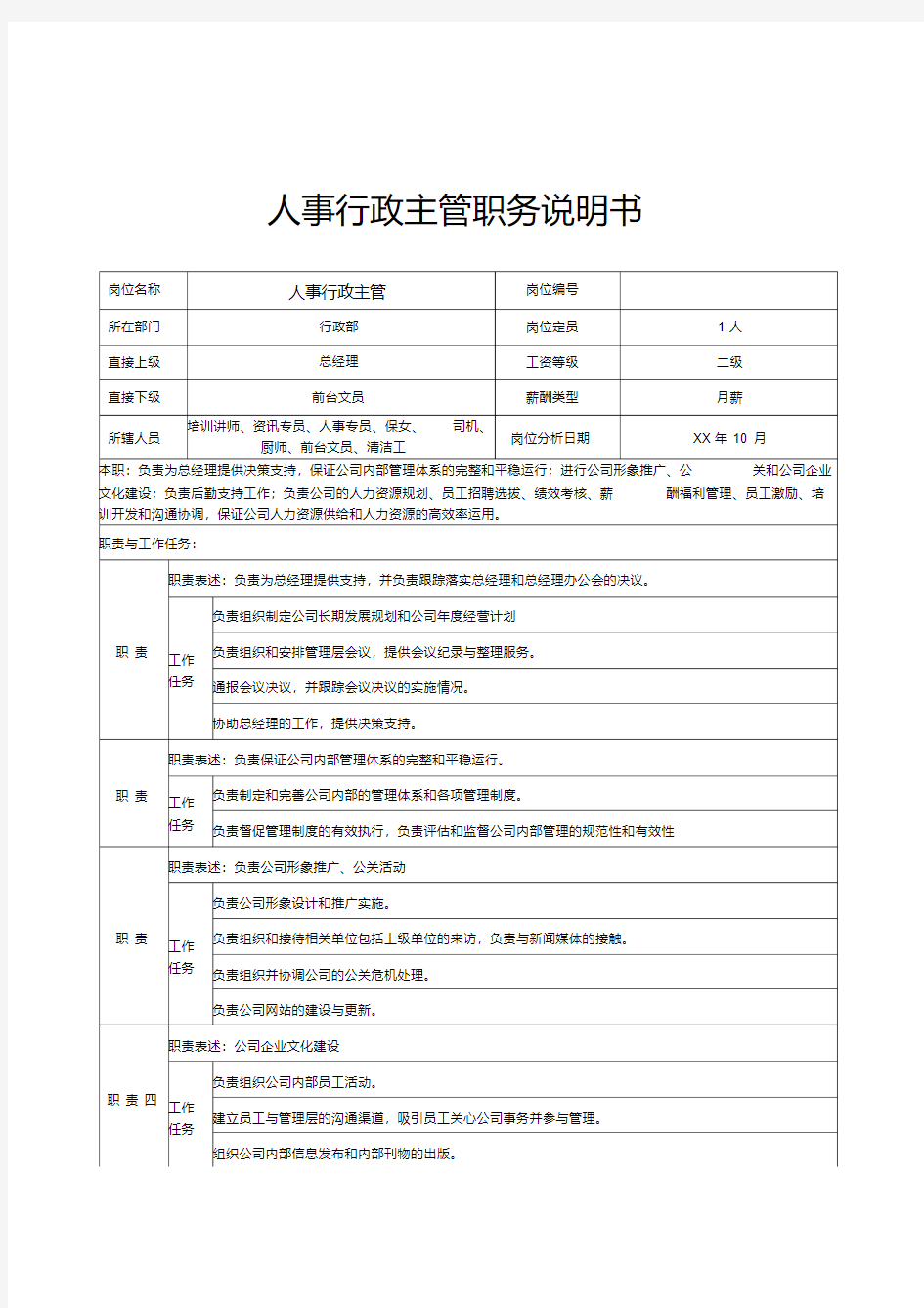 人事行政主管职务说明书.pdf