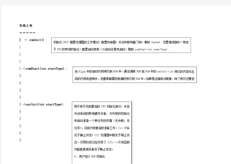 VxWorks引导程序启动详细过程