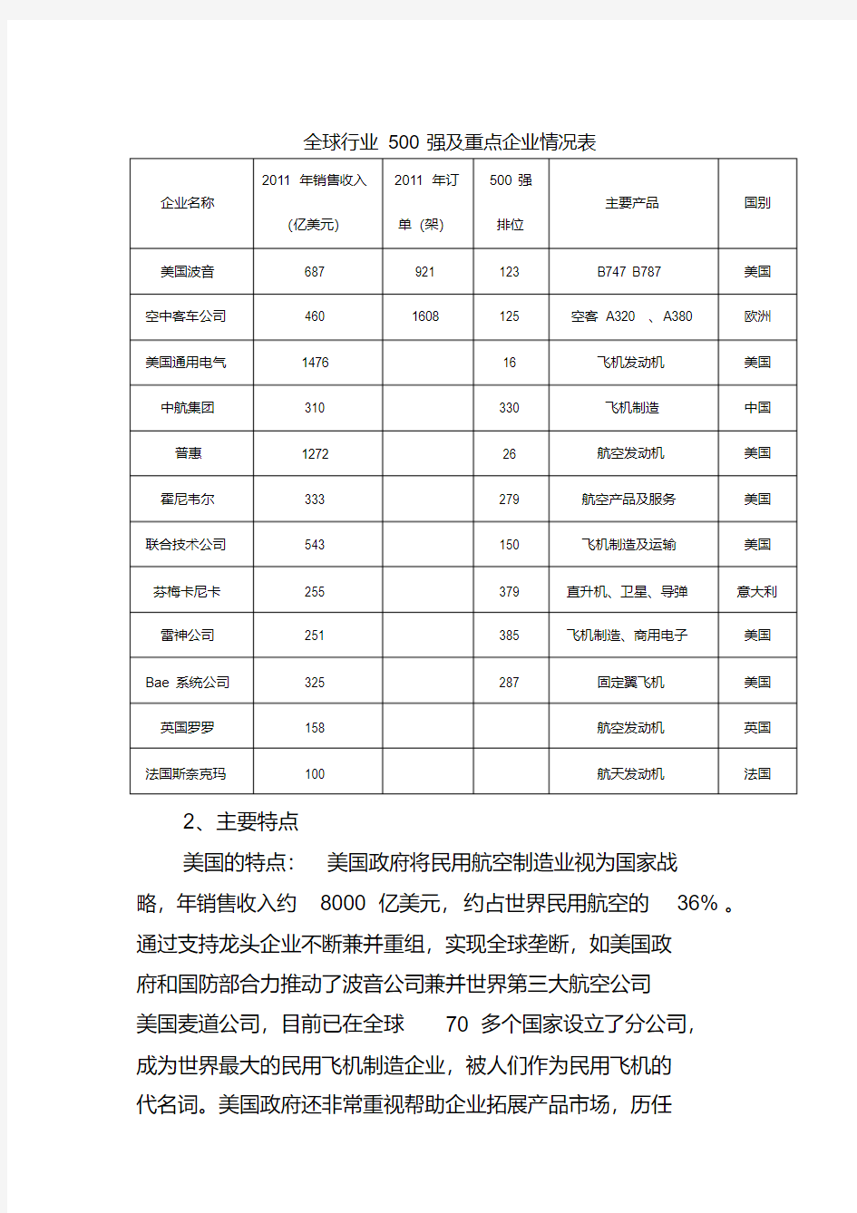 民用航空产业分析报告