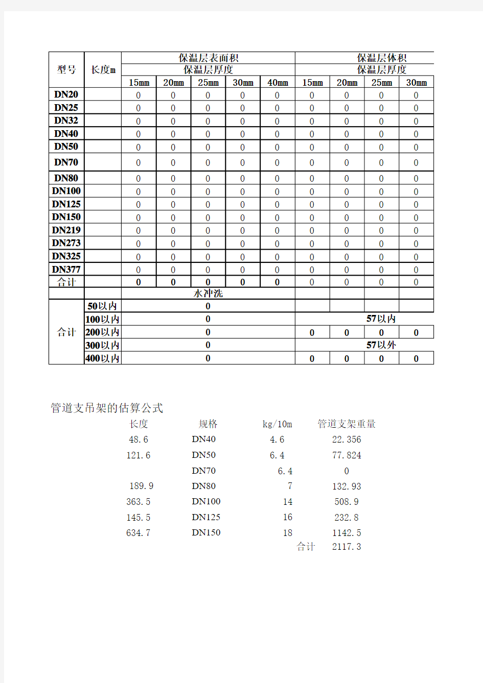 管道支架计算(自动计算)