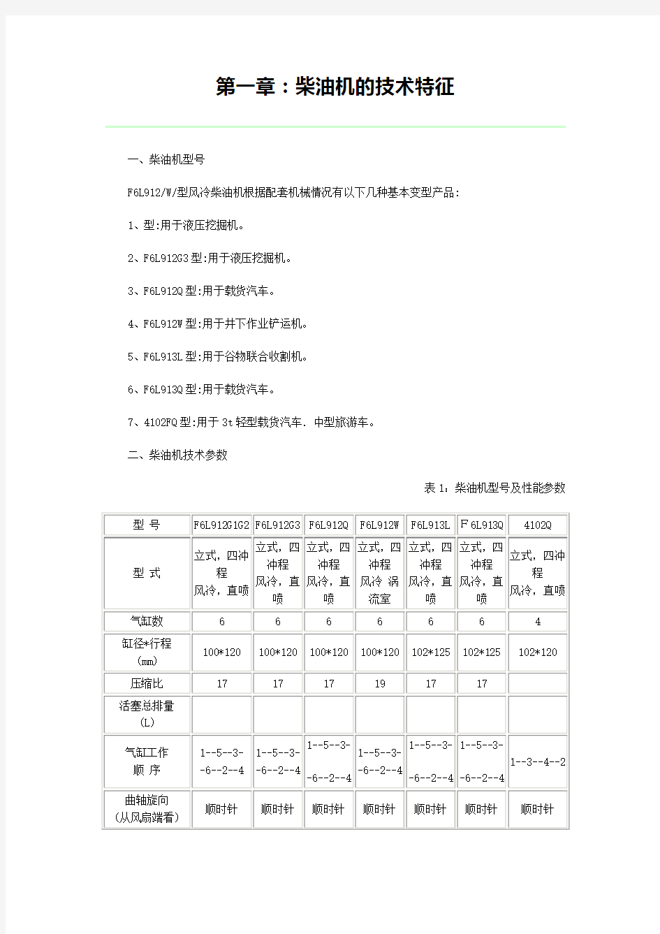 道依茨风冷柴油机使用说明书