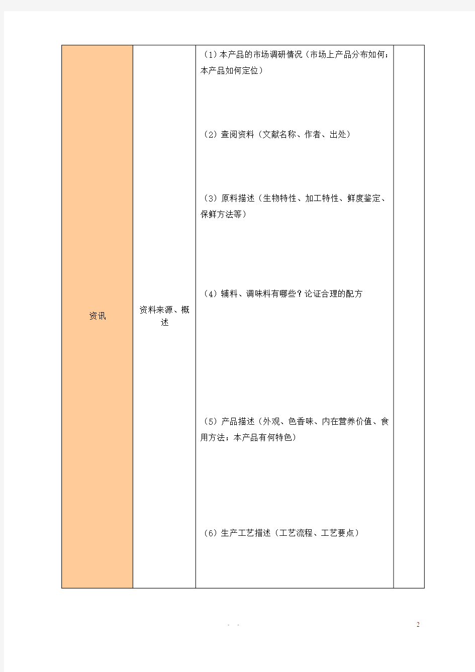 “鱼丸加工”学习工作任务单