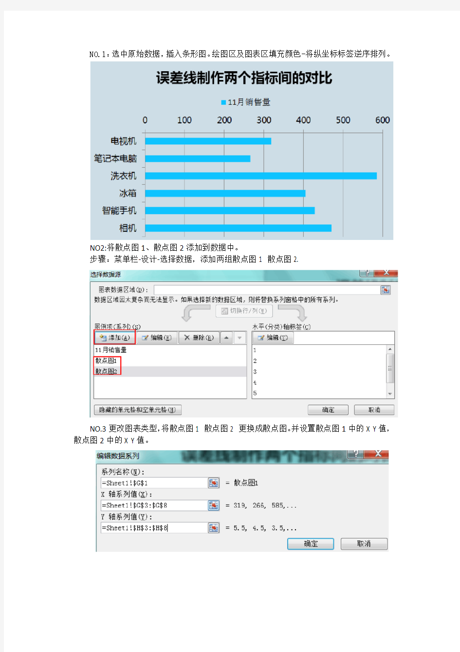 Excel表格-两个指标间的对比