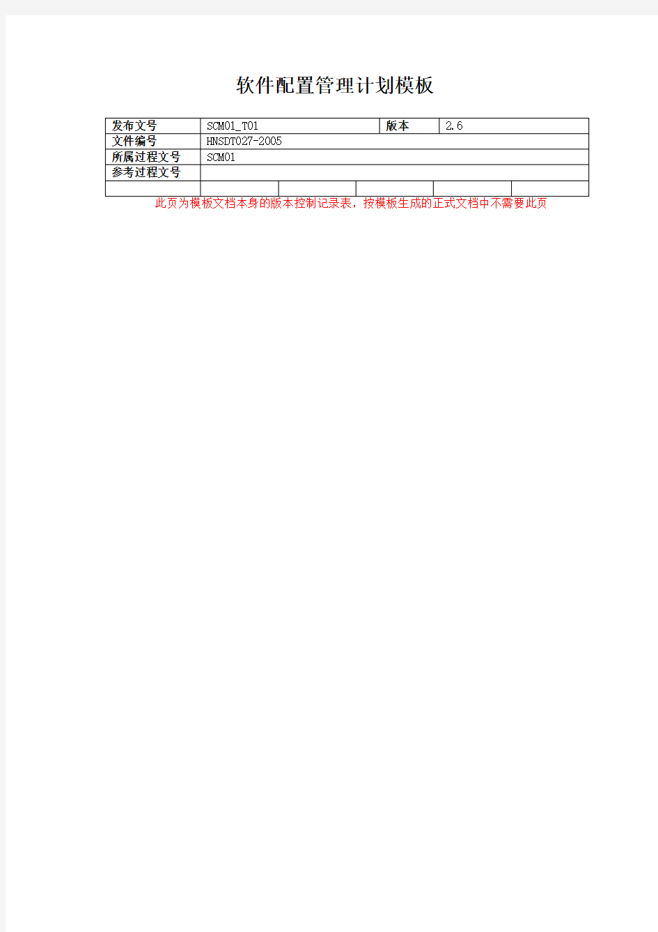 配置管理计划模板