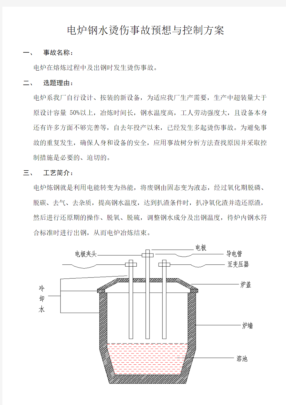 事故预想与控制方案