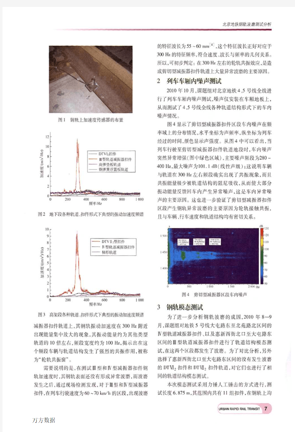 北京地铁钢轨波磨测试分析