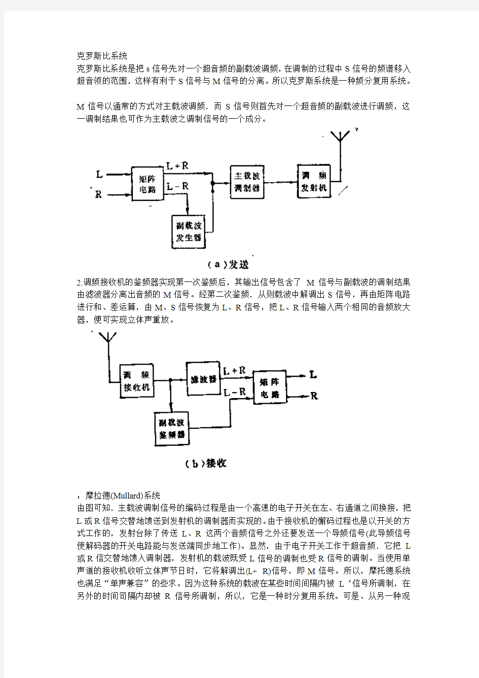 调频立体声广播系统