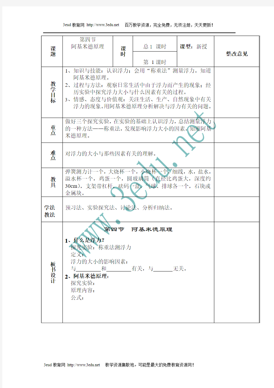 八年级物理阿基米德原理