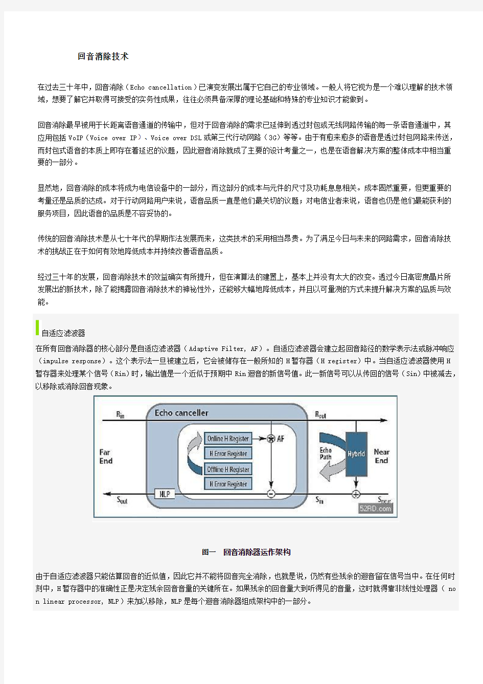 回音消除技术