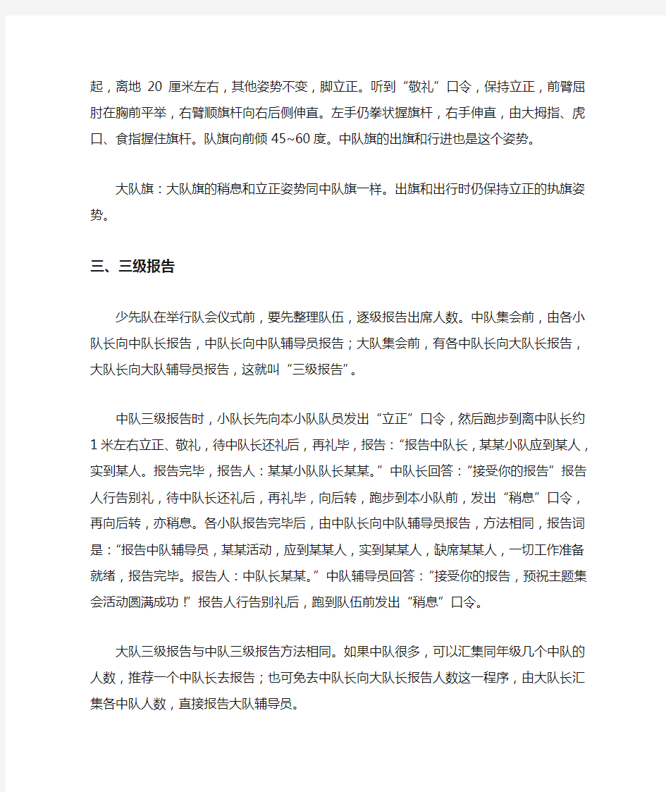 少先队准确规范的基本礼仪