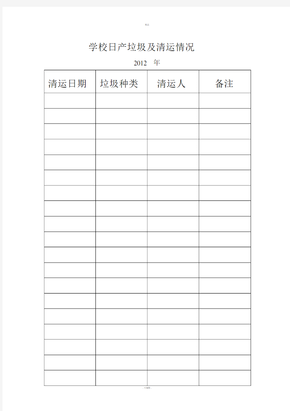 6.16学校日产垃圾及清运情况.doc