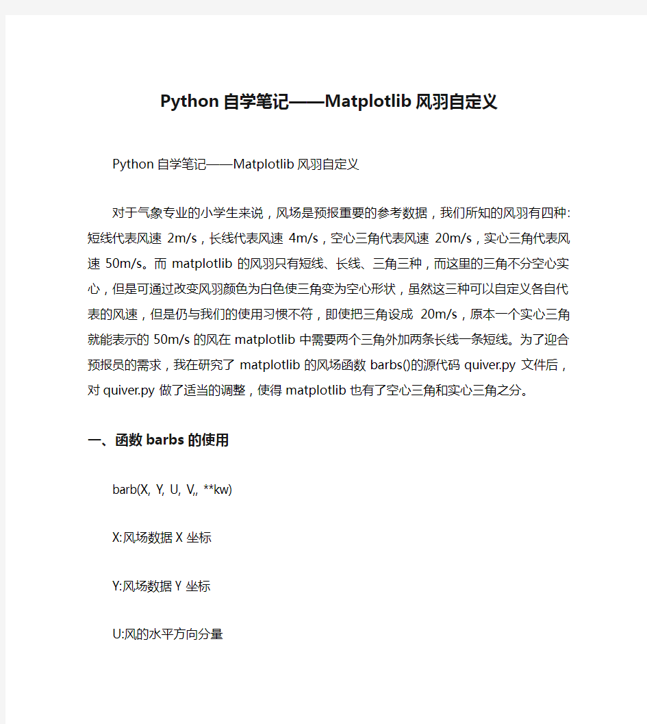 Python自学笔记——Matplotlib风羽自定义