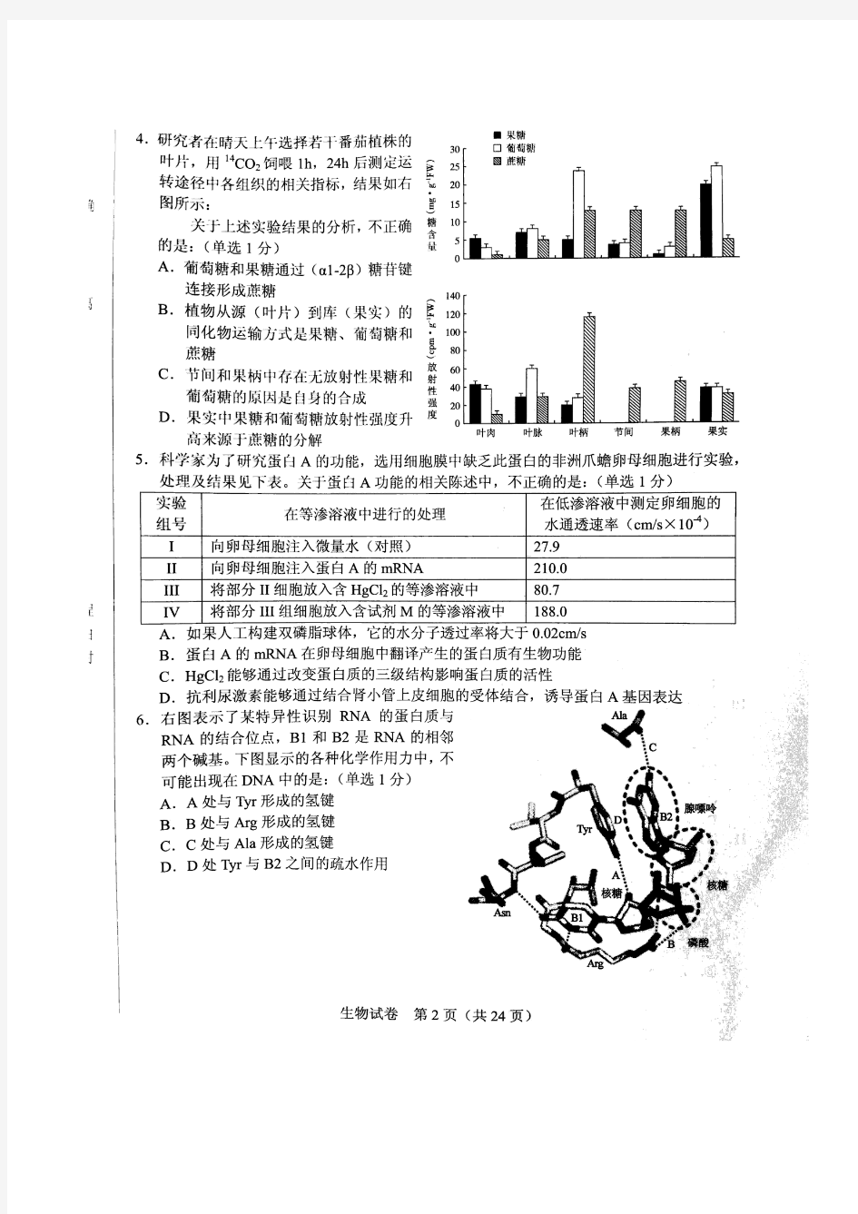 2017生物学联赛北京初赛(扫描版)