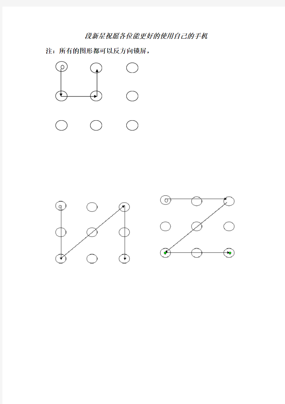 智能手机图形密码种类