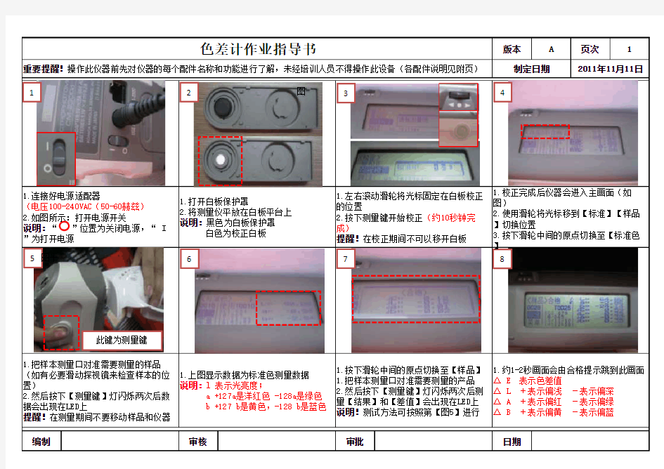 色差仪作业指导书(20120320)