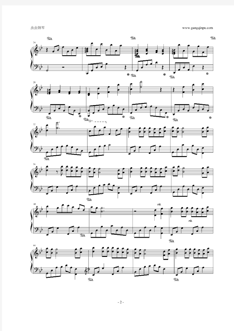 电影1945 主题曲 钢琴曲谱 下载