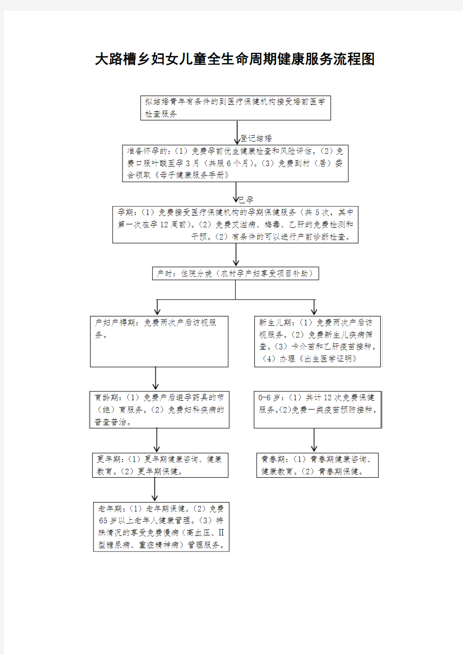 全生命周期健康服务流程图