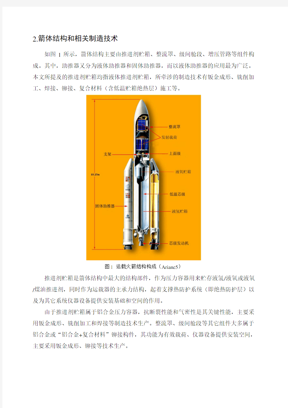 运载火箭箭体结构制造技术发展与应用