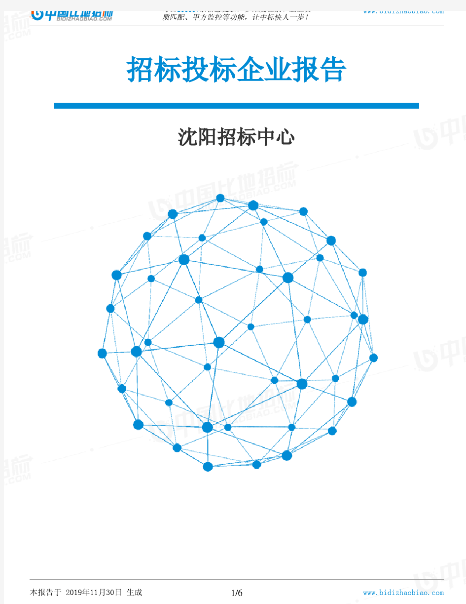 沈阳招标中心-招投标数据分析报告