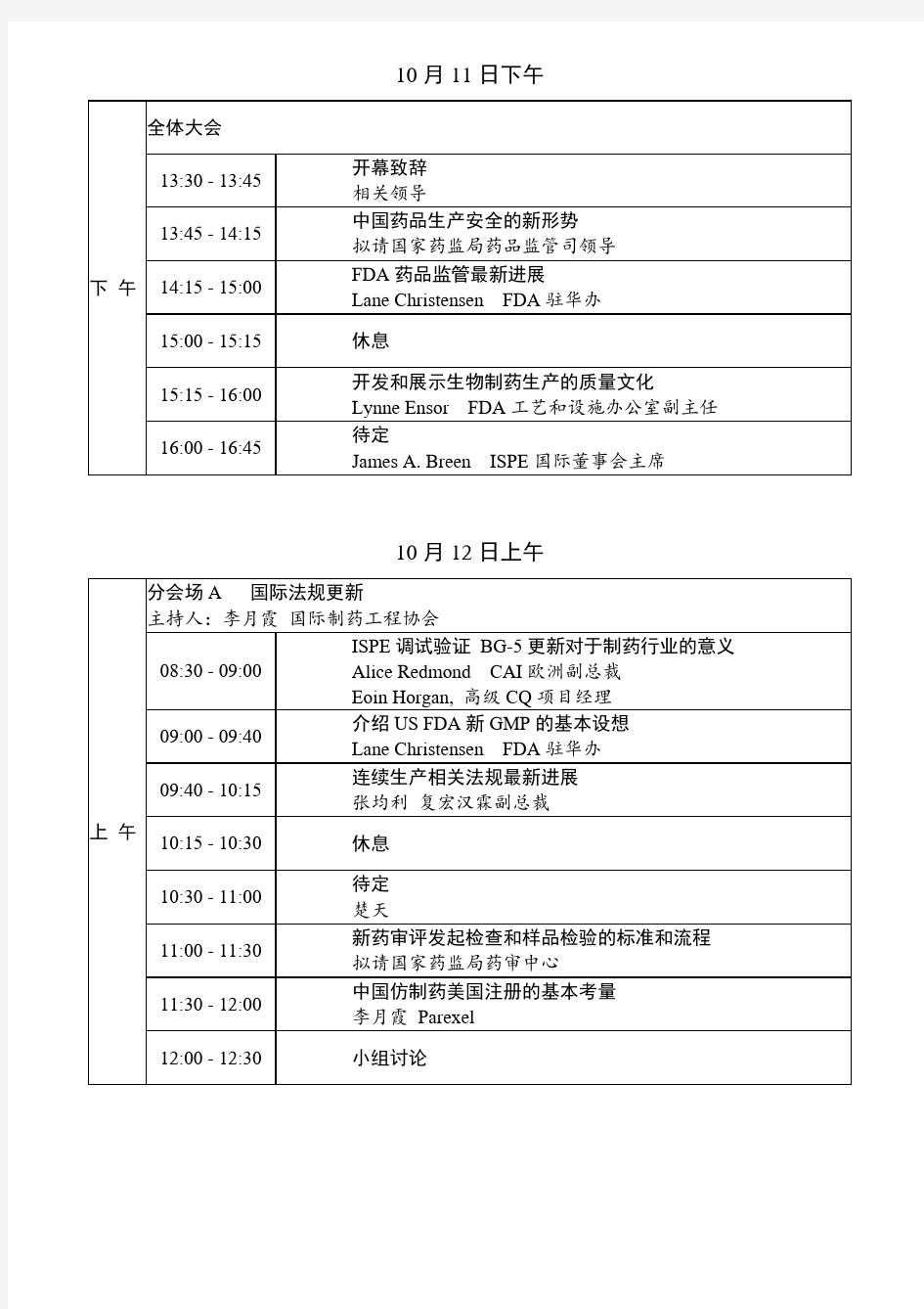 2019中国制药工程大会日程